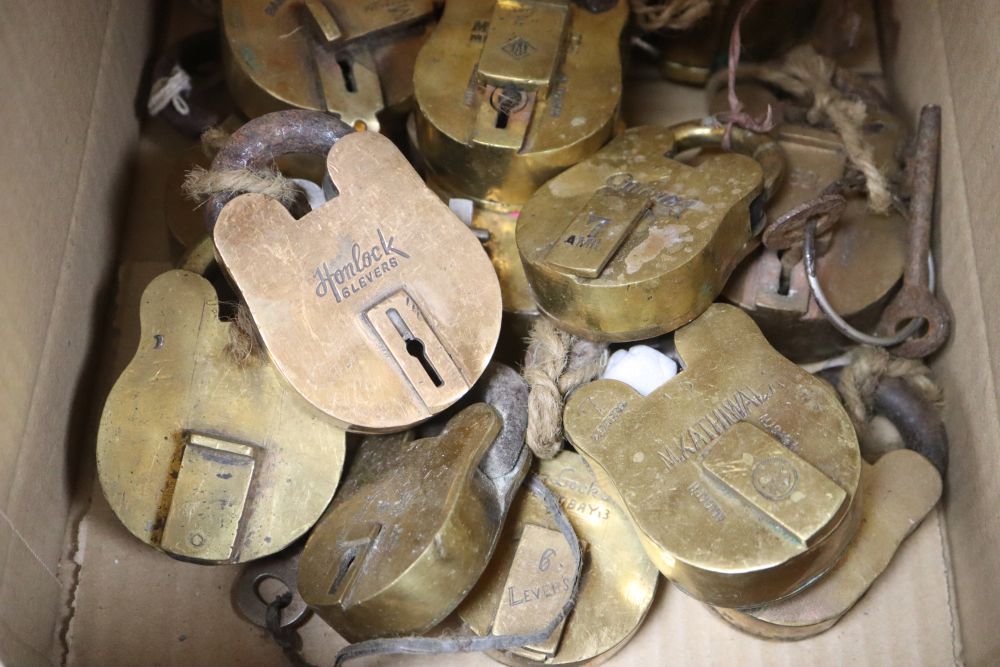 A quantity of old padlocks and keys